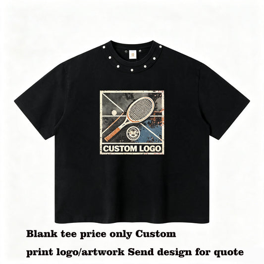 Oem Tshirt Manufacturer You Can Customize Your Favorite Pattern Retro Washed Lemon-colored BOXY Cotton T-shirt High Quality