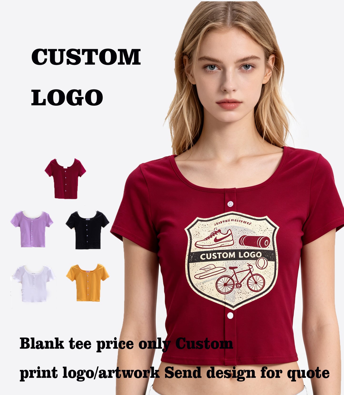Wholesale Basic t Shirts Summer Women's T-shirt Custom Fashion High Quality Design Streetwear Tshirt American Vintage Design