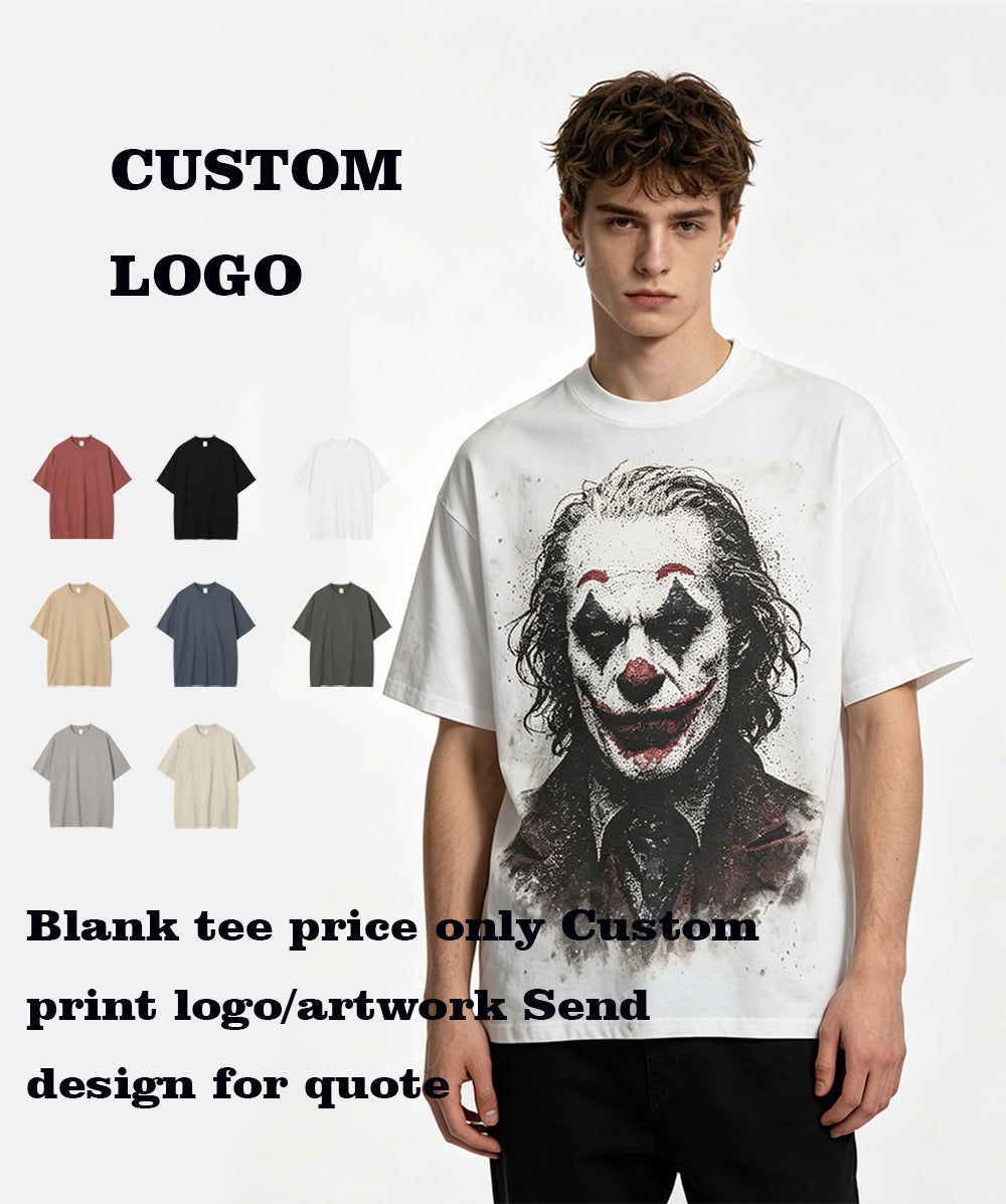American Style 8 Color Plain Heavyweight Water Washed Short Sleeved T-shirt Loose Short Sleeved Design Customized t Shirts