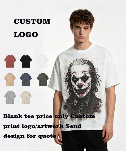 American Style 8 Color Plain Heavyweight Water Washed Short Sleeved T-shirt Loose Short Sleeved Design Customized t Shirts