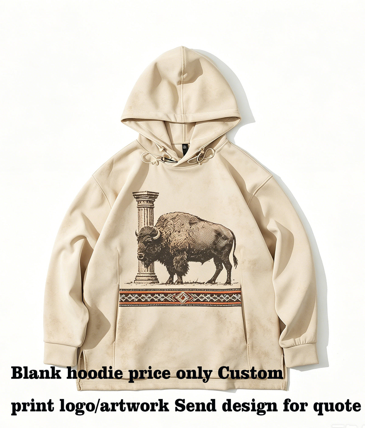 3 Color Japanese Style air Layer Relaxed Hooded Sweatshirt American Streetwear Style Oversized Hoodie Plain for Printing