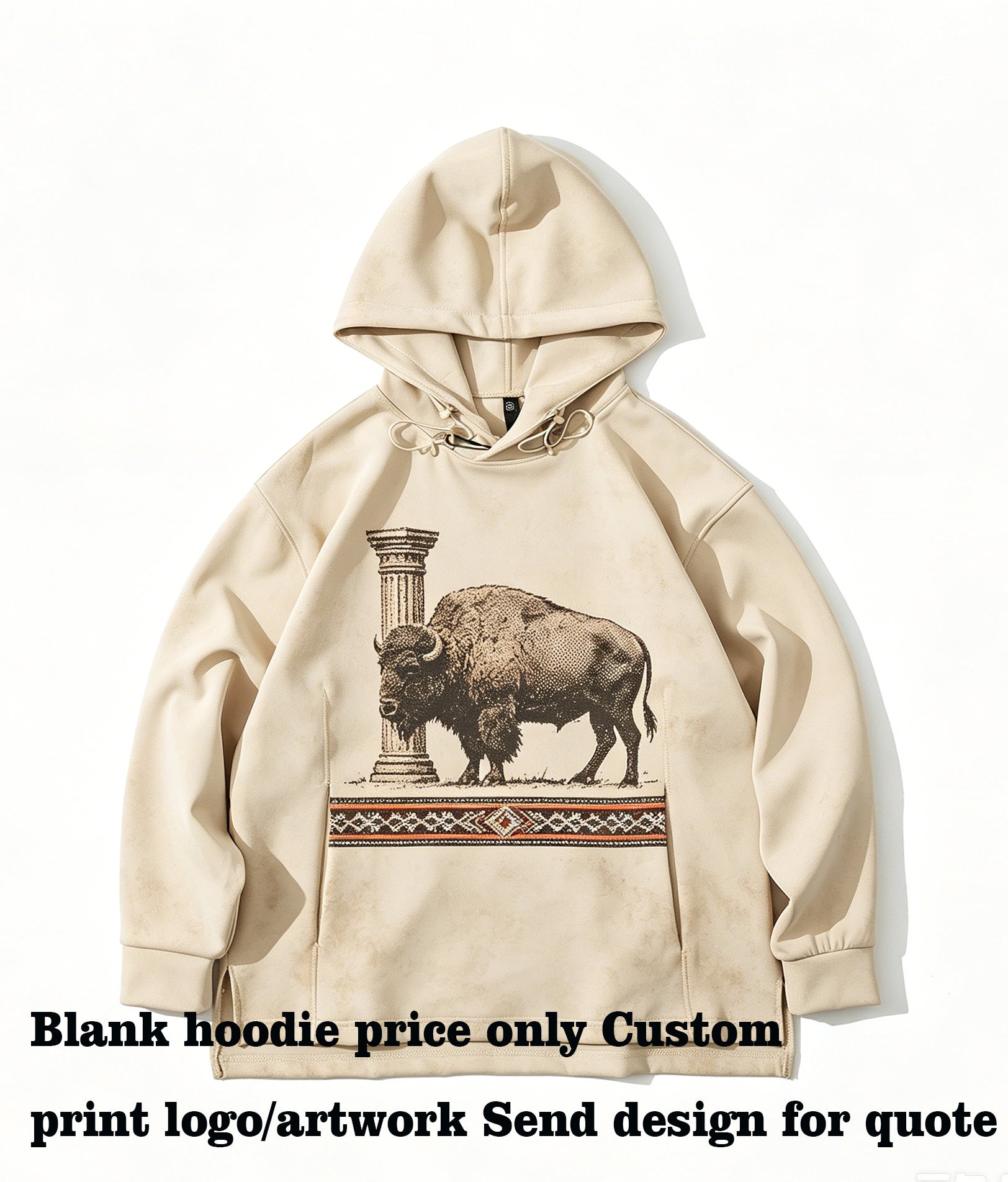 3 Color Japanese Style air Layer Relaxed Hooded Sweatshirt American Streetwear Style Oversized Hoodie Plain for Printing