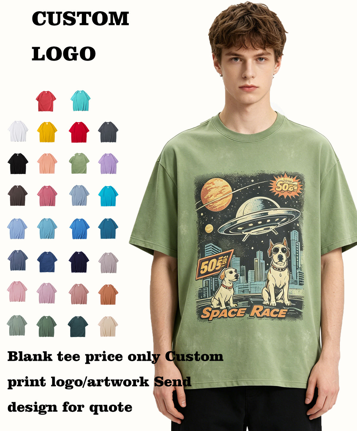Customized T-shirt That Suits You 30 Colors of 100% Cotton Short Sleeved T-shirt with a Loose Shoulder Design American Style