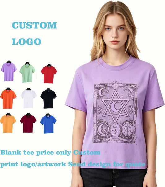Girls t Shirts High Quality Personalized American Vintage Style Design Customized Plain Tshirts for Printing Plain Oversized