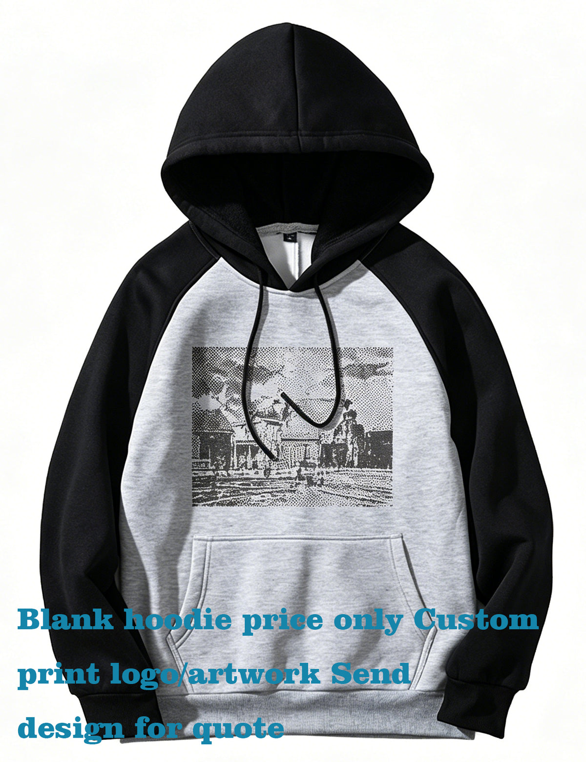 Oem Custom Hoodies Pullover Mens Oversize Blank Hoodies High Quality American Style Puff Print Cropped Drop Shoulder Designer