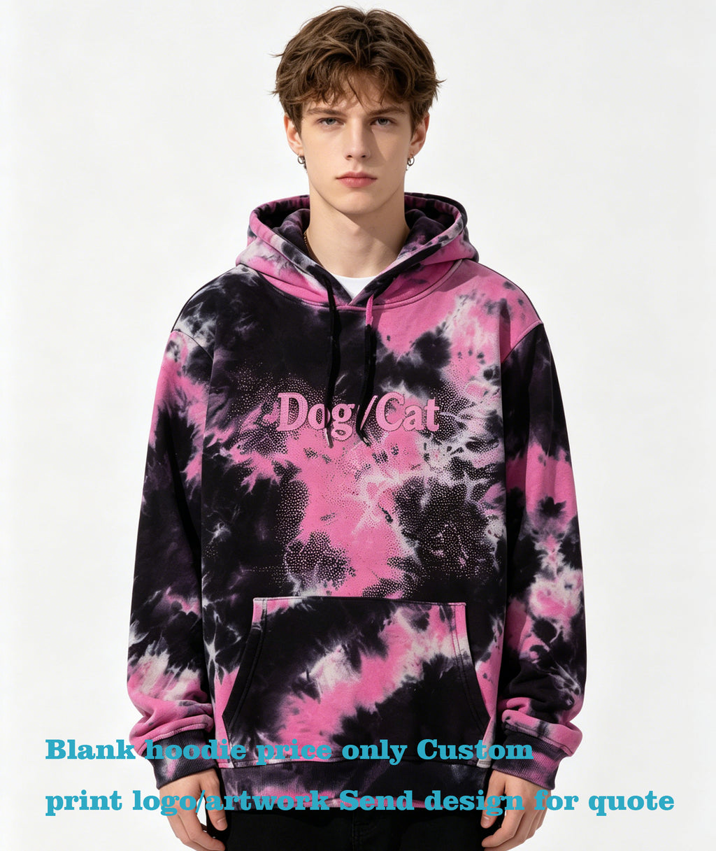 Dyed Cotton Fabric Customized Hoodies Streetwear Winter Autumn Season Free Sample Hoodie Blanks Oversize Plain Vintage Style