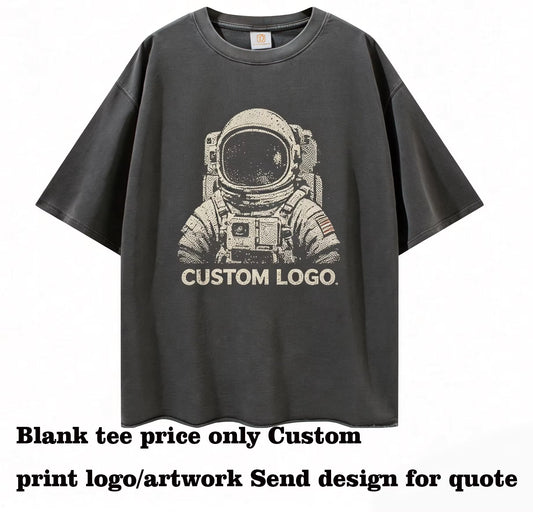 t Shirt Printing Customized t Shirts Washing Resistant Loose Fit Oversized Short Sleeve Shirt Multiple Processes to Choose From