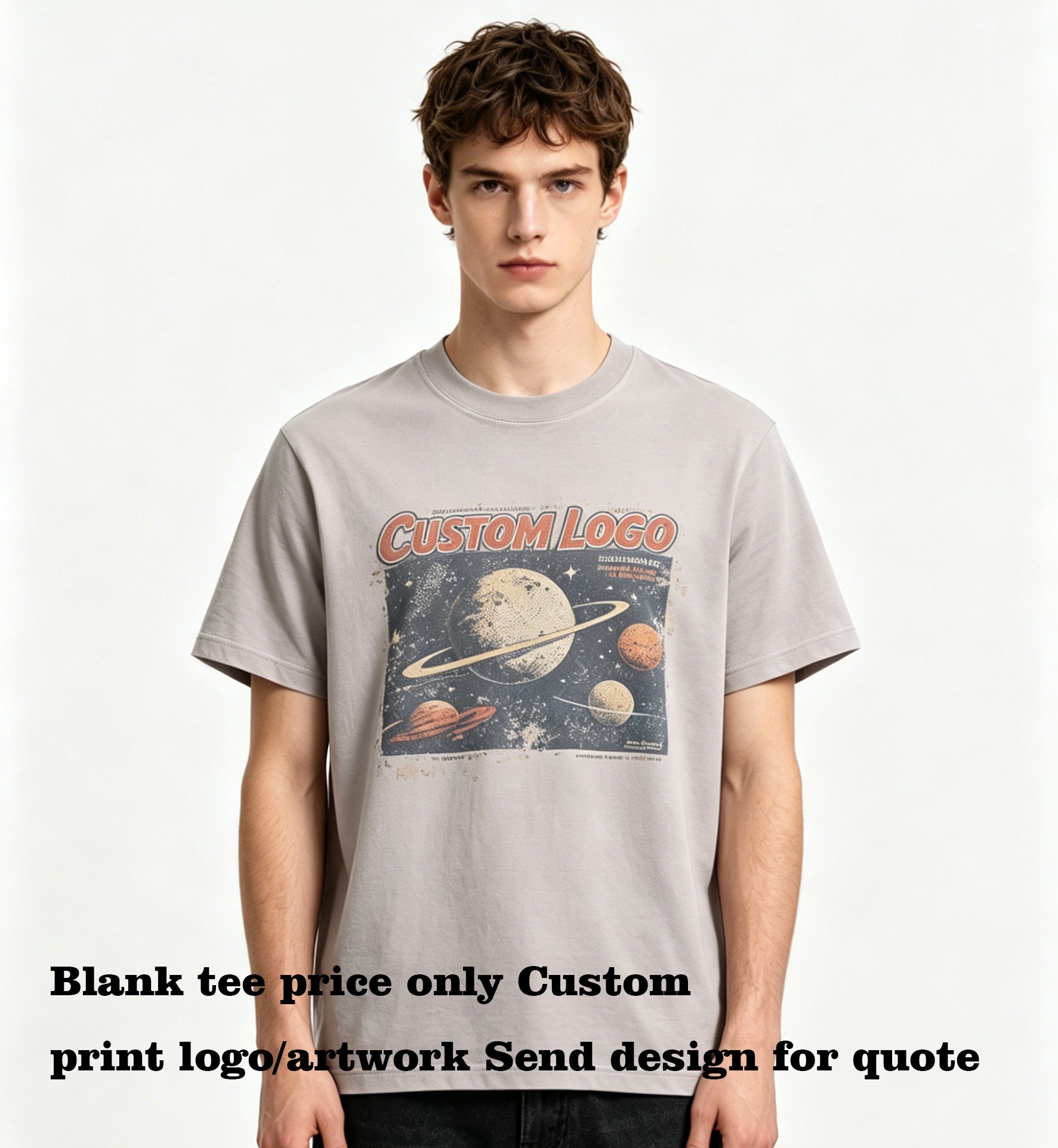 Customized t Shirts 18 Color All Cotton Short Sleeved T Shirt in Loose Fit Plain Tshirts for Printing American Vintage Style