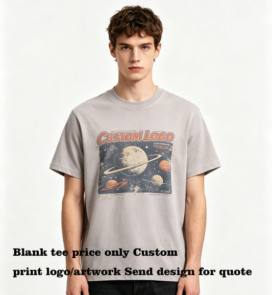 Customized t Shirts 18 Color All Cotton Short Sleeved T Shirt in Loose Fit Plain Tshirts for Printing American Vintage Style