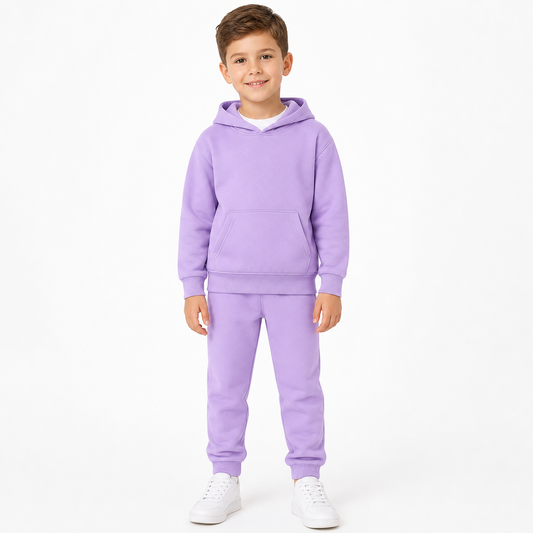 Wholesale Customized 7 Color Children's Clothing Small Medium and Large Size Boys and Girls Hooded Sports Outfit Sweatshirt Sets