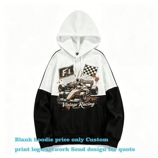 Wholesale Hoodies Three Color Plaid Sweatshirt Plain Oversized American Style Custom Print and logo High Quality Drop Shoulder