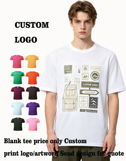 26 Color Solid Color Crew Neck T Shirt Flattering Fit Customized t Shirts Plain Tshirts for Printing Unisex Plain Oversized