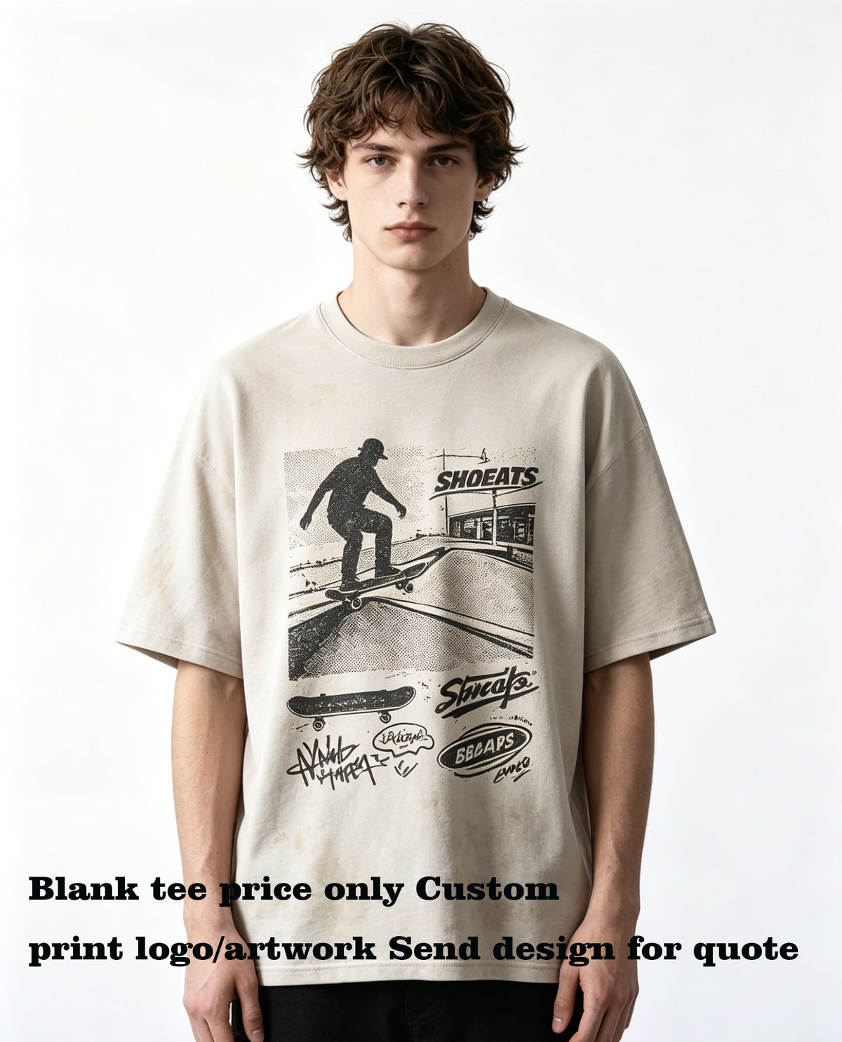 Tshirts Wholesale Customizable 3 Color Heavyweight Loose T-shirt with Favorite Pattern Plain Tshirts for Printing American Style