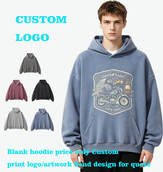 Customize Thick Fleece Button Down Washed Casual Hoodie with Frayed Side Pockets and Hooded Top Set of 5 Pieces in Sample Size L