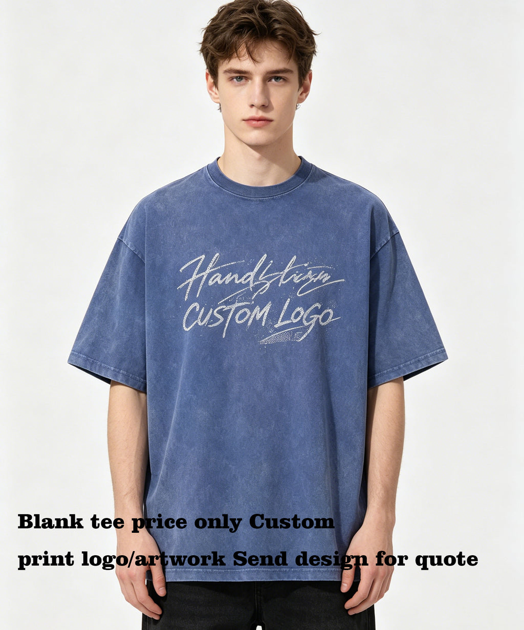 Personalized t Shirt Design 7 Color 230g Pure Cotton Heavyweight Distressed Long Sleeved Short Sleeved T-shirt High Quality