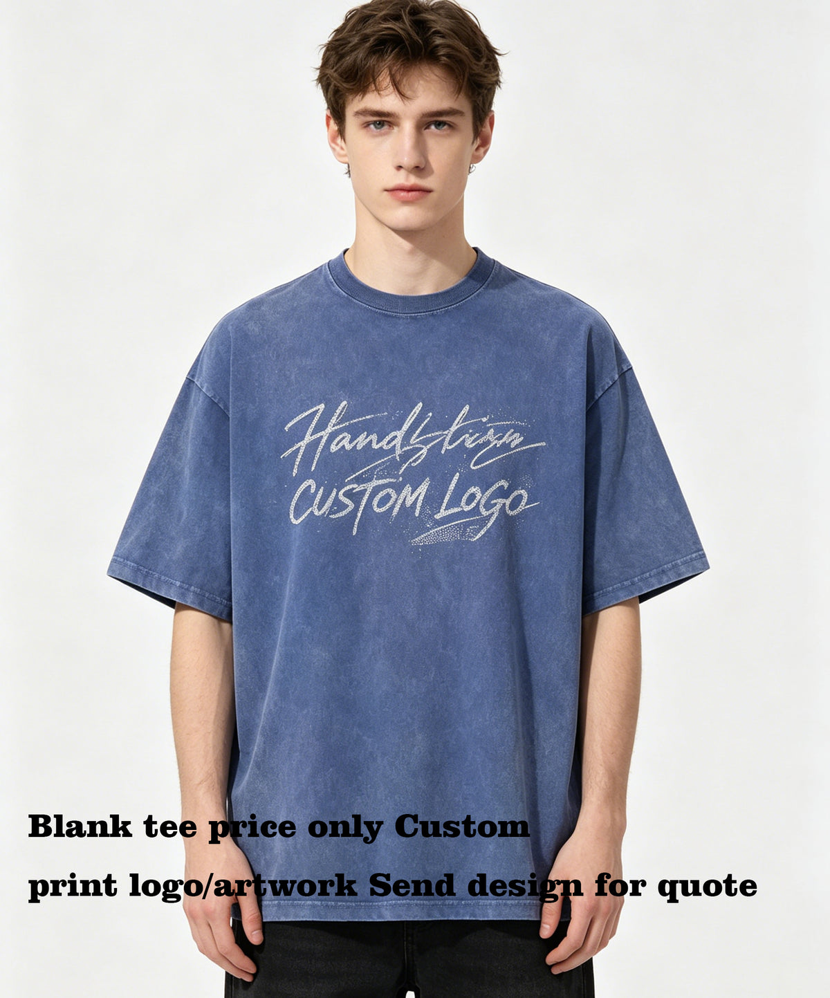 Personalized t Shirt Design 7 Color 230g Pure Cotton Heavyweight Distressed Long Sleeved Short Sleeved T-shirt High Quality
