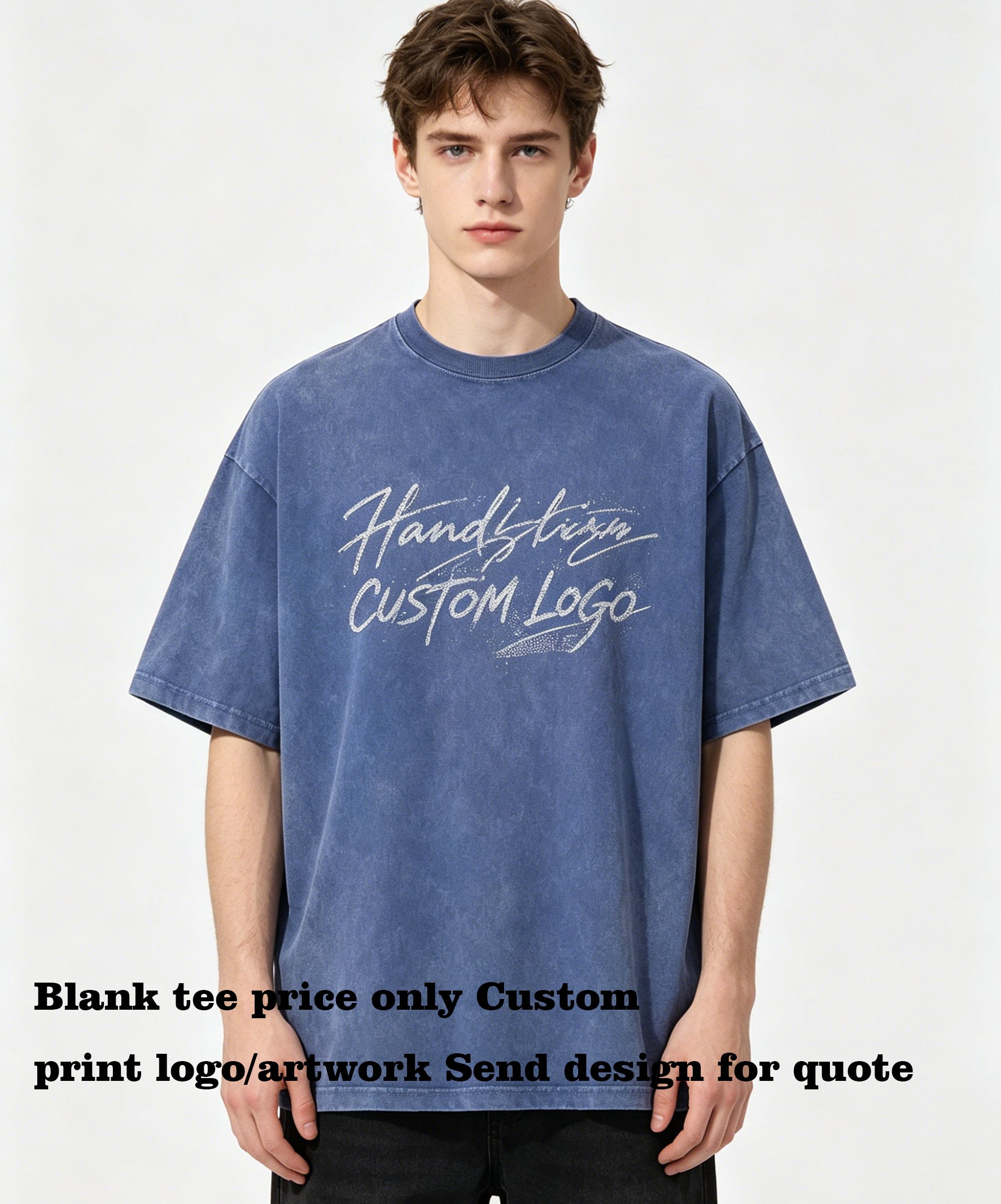 Personalized t Shirt Design 7 Color 230g Pure Cotton Heavyweight Distressed Long Sleeved Short Sleeved T-shirt High Quality