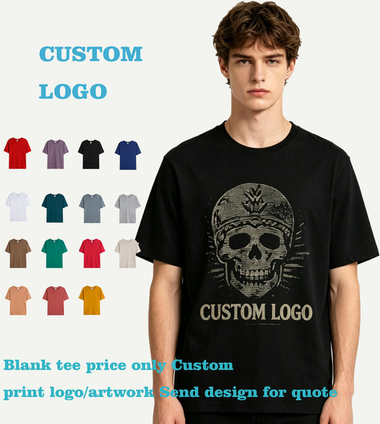 Streetwear Customized t Shirts 19 Colors 21 Pieces of Cotton Short-sleeved Round-neck T-shirts with a Well Fitting Design