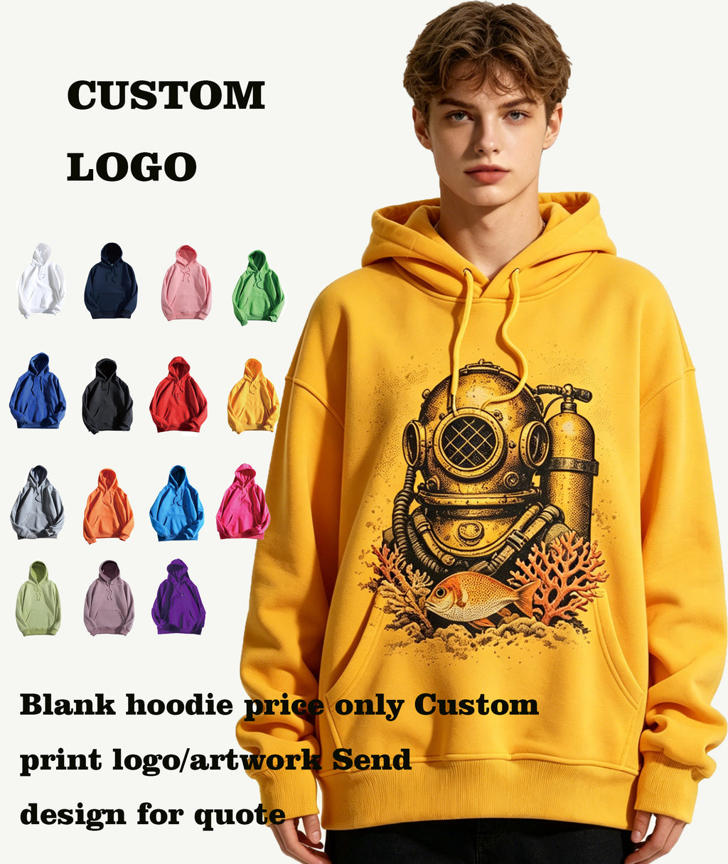Custom logo Hoodies 15 Color Hooded Pullover with Single Layer Hood Hoody High Quality Wholesale Plain Hoodies in Bulk Fashion
