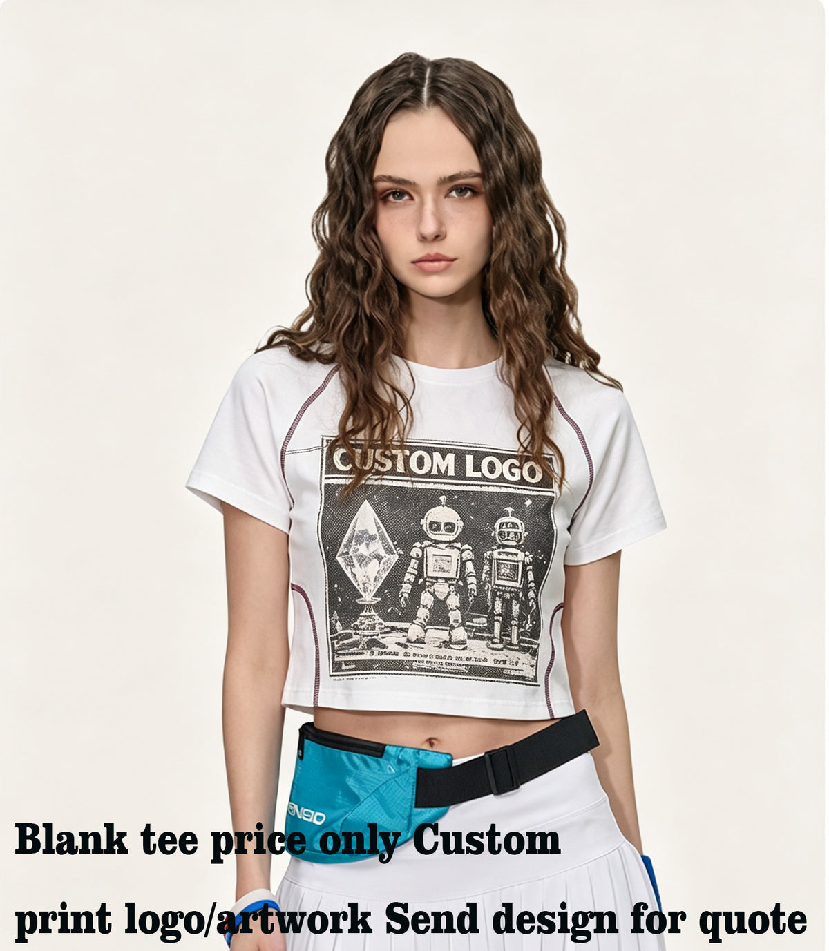 Tshirts Wholesale Sorona Kanhasu Women's Off the Shoulder Short-Sleeved Top Multiple Processes to Choose From Plain Design