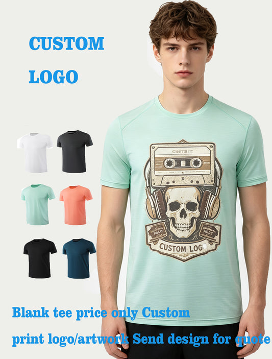 Basic Custom t Shirts Printing Quick Drying Colored Strip Crystal Silk Fabric t Shirt Printing Custom Personalized Design