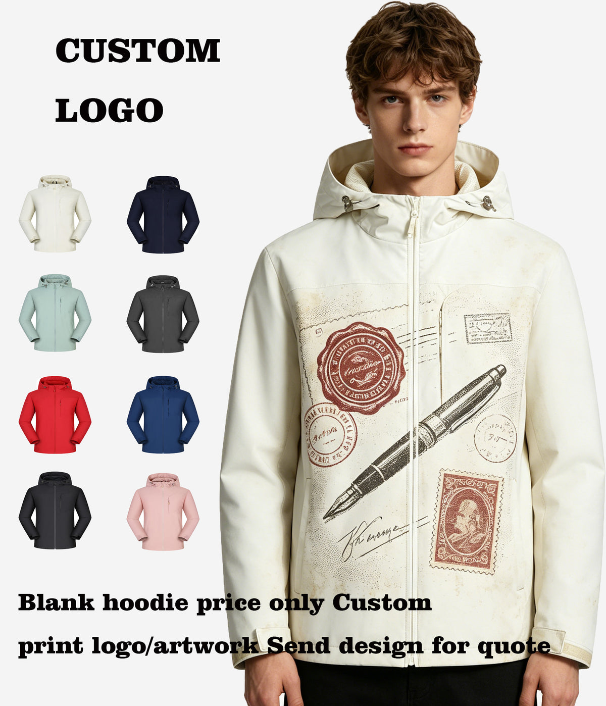 Hoodie MAnufacturer 8 Color Solid Color Lightweight Parka with Windproof Waterproof and Breathable Properties Hoodie Unisex