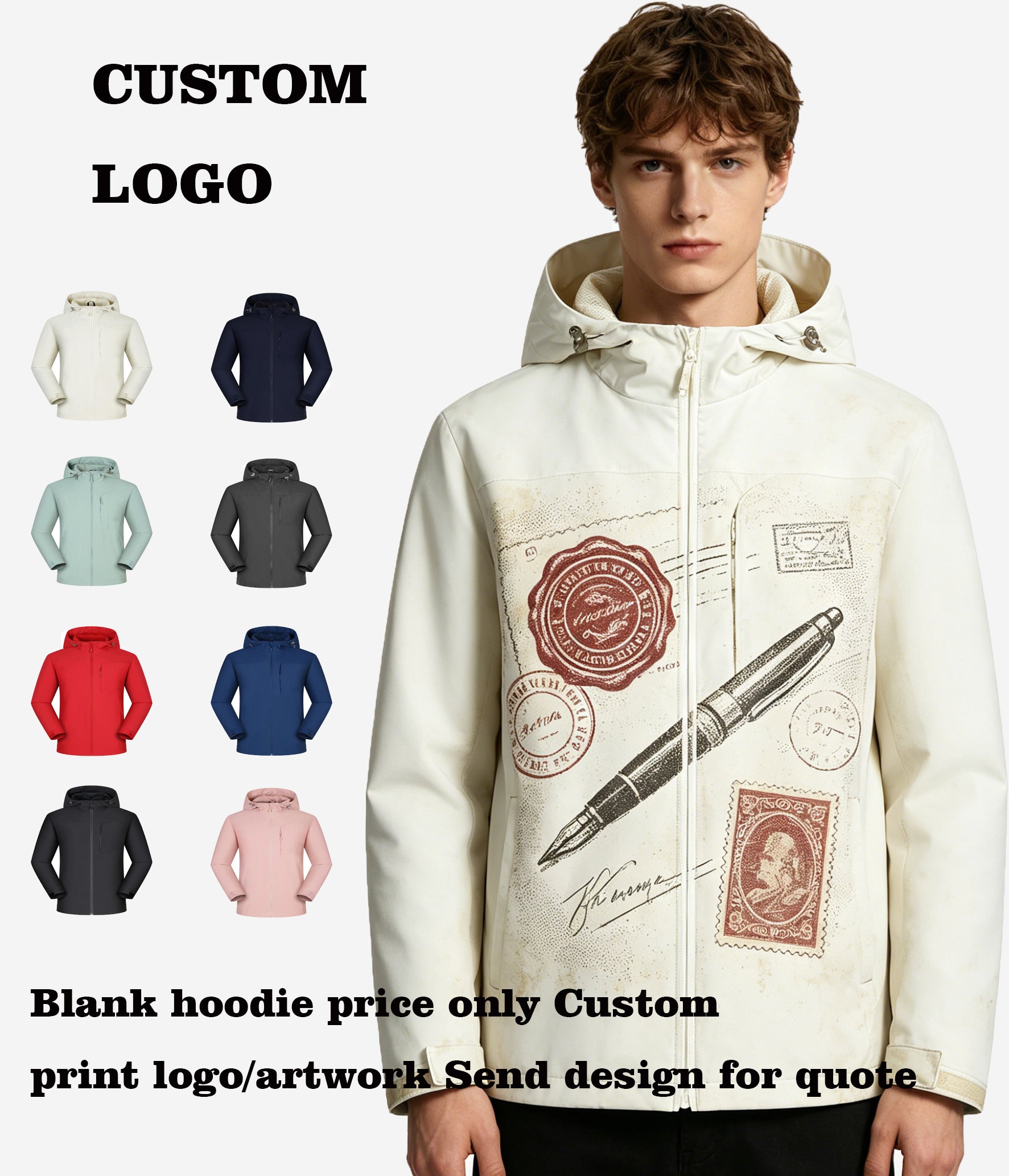 Hoodie MAnufacturer 8 Color Solid Color Lightweight Parka with Windproof Waterproof and Breathable Properties Hoodie Unisex