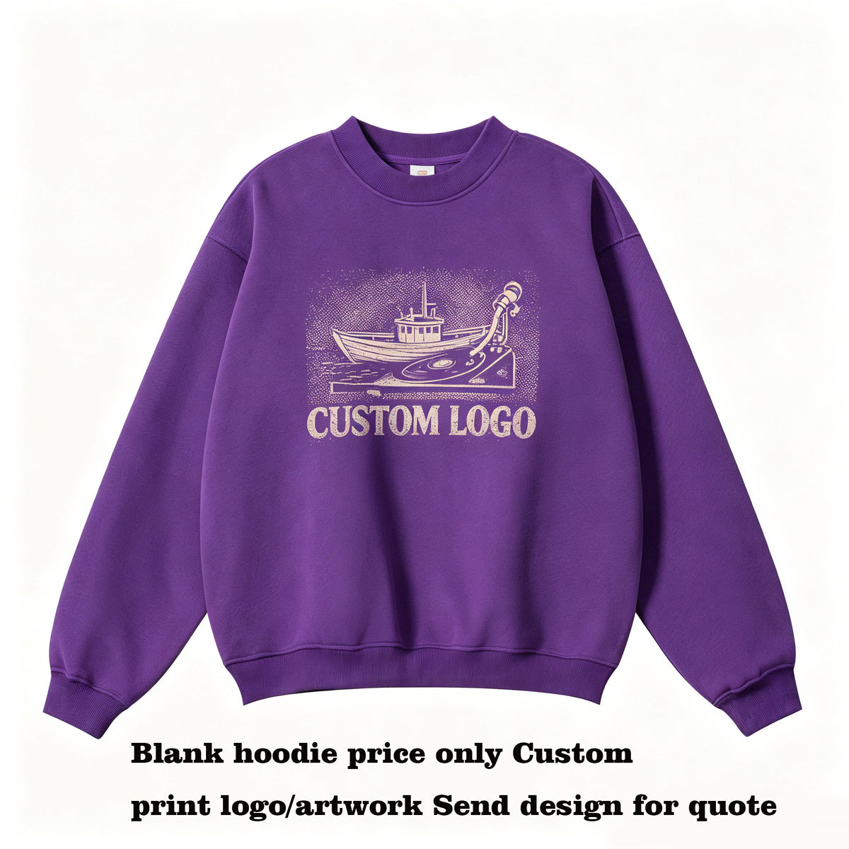 Hoodie Manufacturers Loose Fleece Pullover Sweater Unisex Customize Your Exclusive Design Vintage Fashion Crewneck Sweatshirt