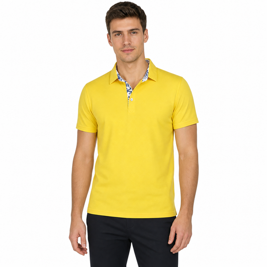 Autumn Collection 8 Color 40 Yarn Silk Chiffon Floral Collar Short Sleeved Polo Shirt Customize Your Own Exclusive Design