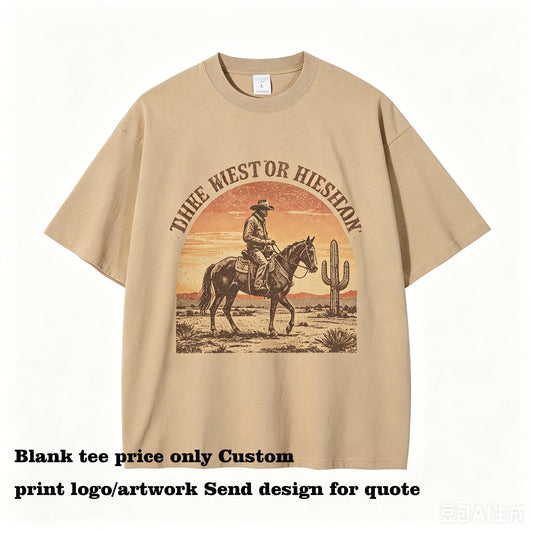 t Shirt Printing Custom 8 Color Heavyweight Water Washed Short Sleeved T Shirt  Loose Fit Short Sleeves Cotton Streetwear Style
