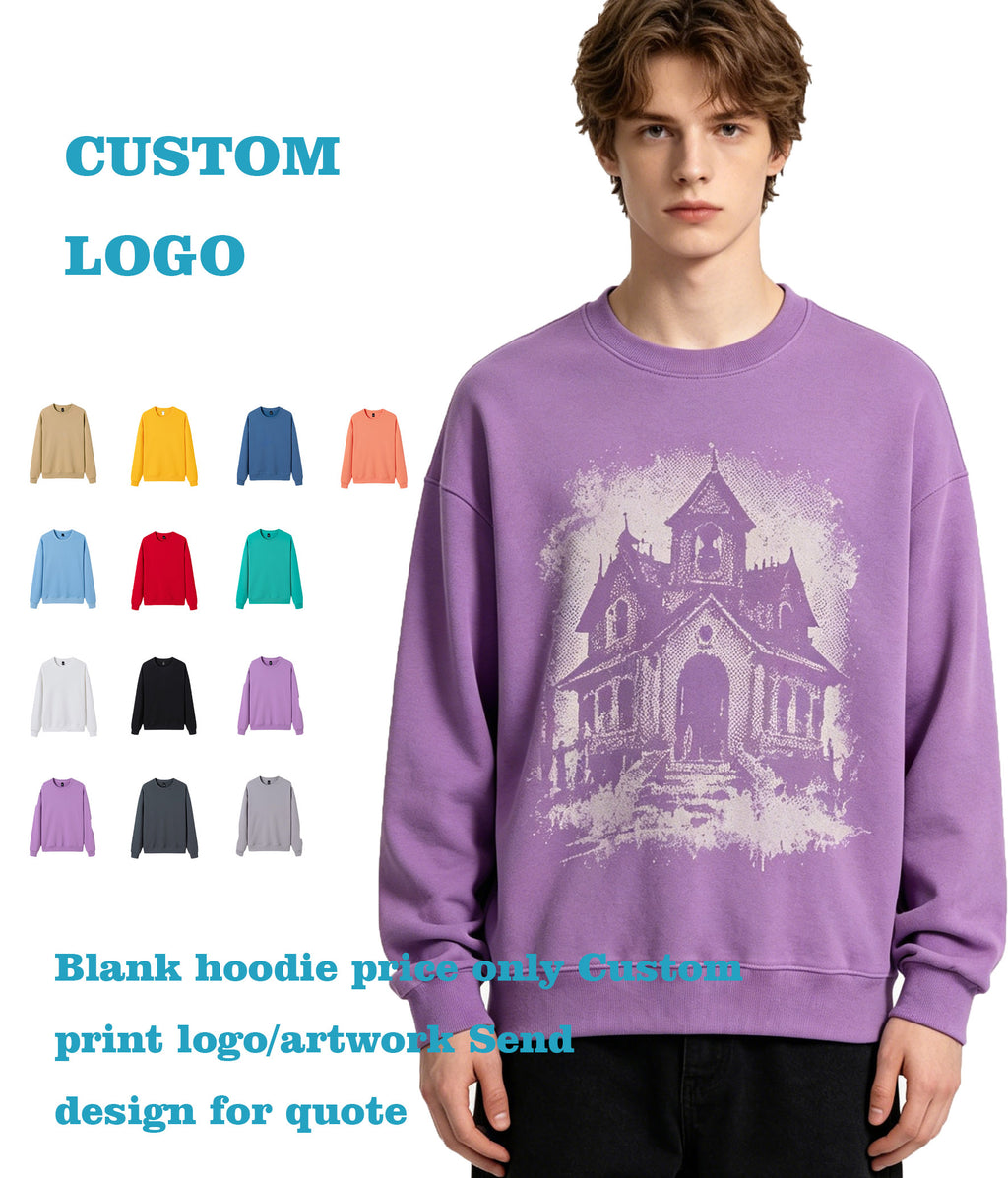 Customizable Exclusive and Featuring Your Favorite LOGO 12 Color Drop Shoulder Hooded Sweatshirt American Style High Quality