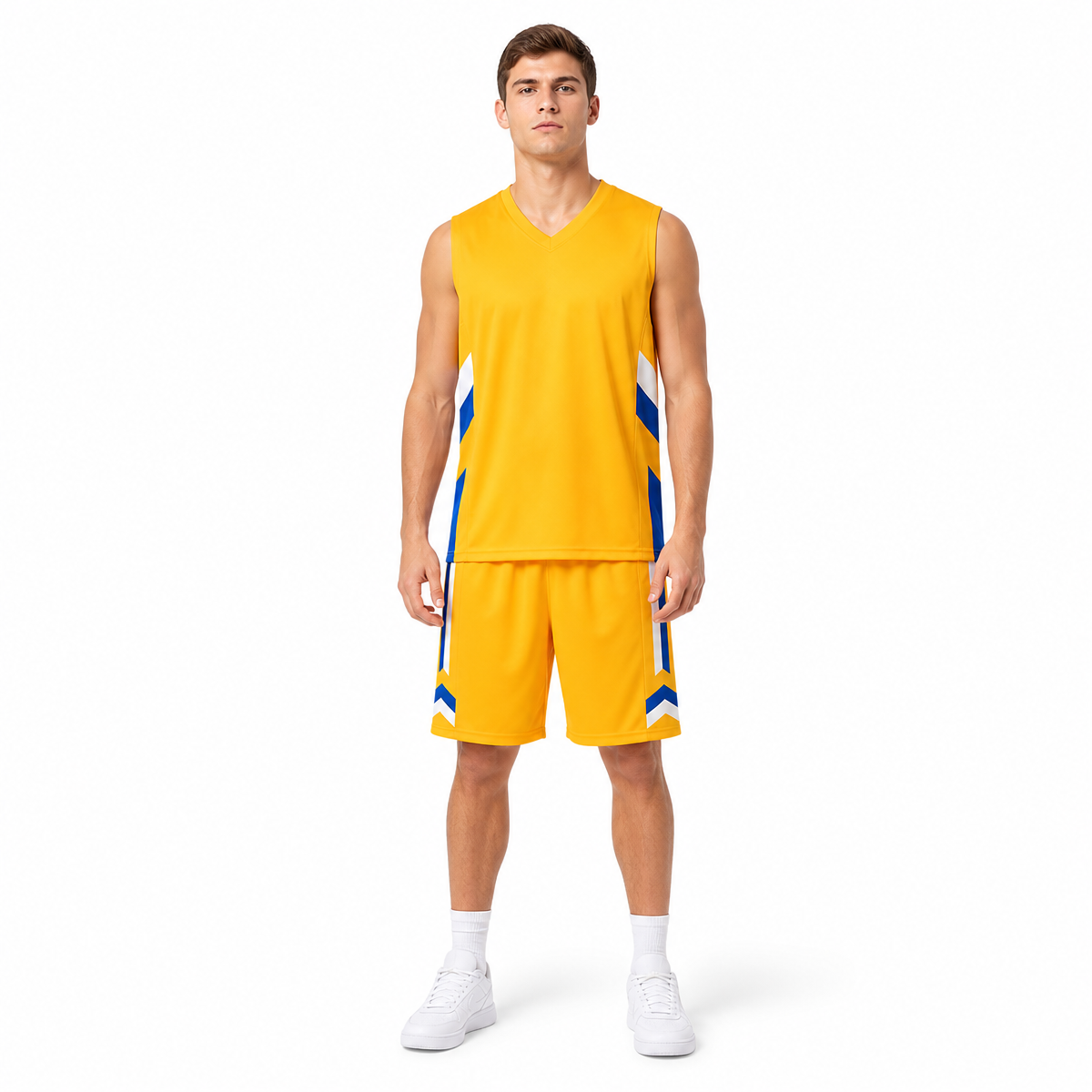 Customize Your Own Exclusive Design 5 Color Family Boy Girl V Neck Basketball Uniform Set with Double Net Fabric on the Surface