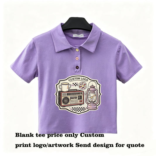 Oem Can Design Patterns for You for Free Plain Tshirts for Printing Women High Quality Can Include Acid Wash and Other Crafts