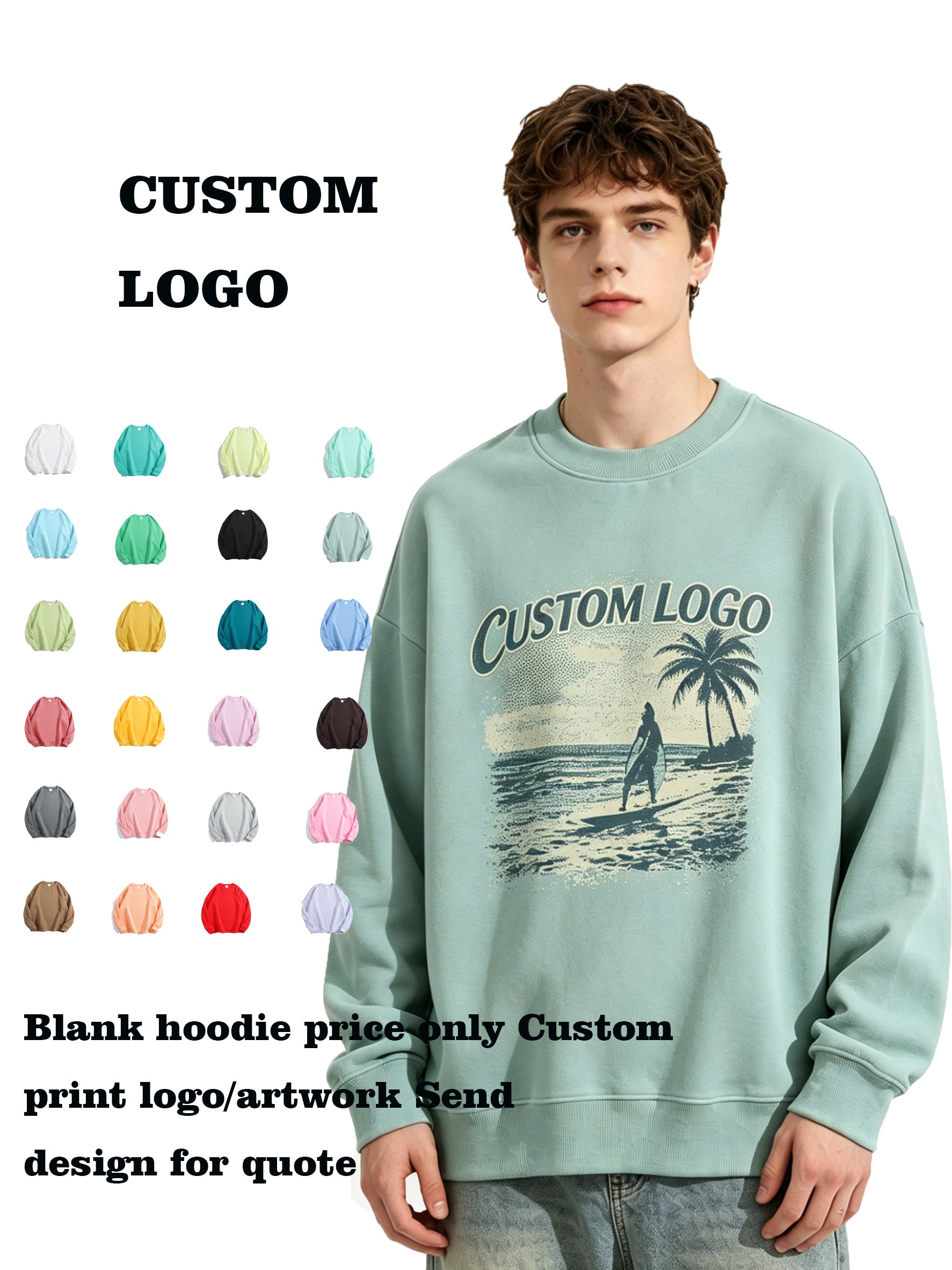 Oem Brand Over Sized Dropped Shoulder Double Sided Cotton Hoodie Oversize Winter Hoody High Quality Fashion Vintage Design