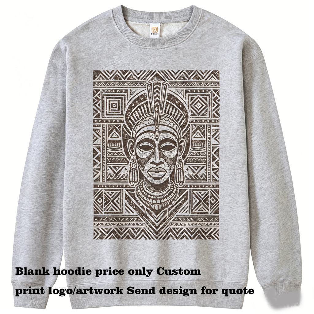 Manufacturer Hoodies Pure Cotton French Style Looped Loose Fitting Slightly Dropped Shoulder Round Neck Pullover Vintage Style