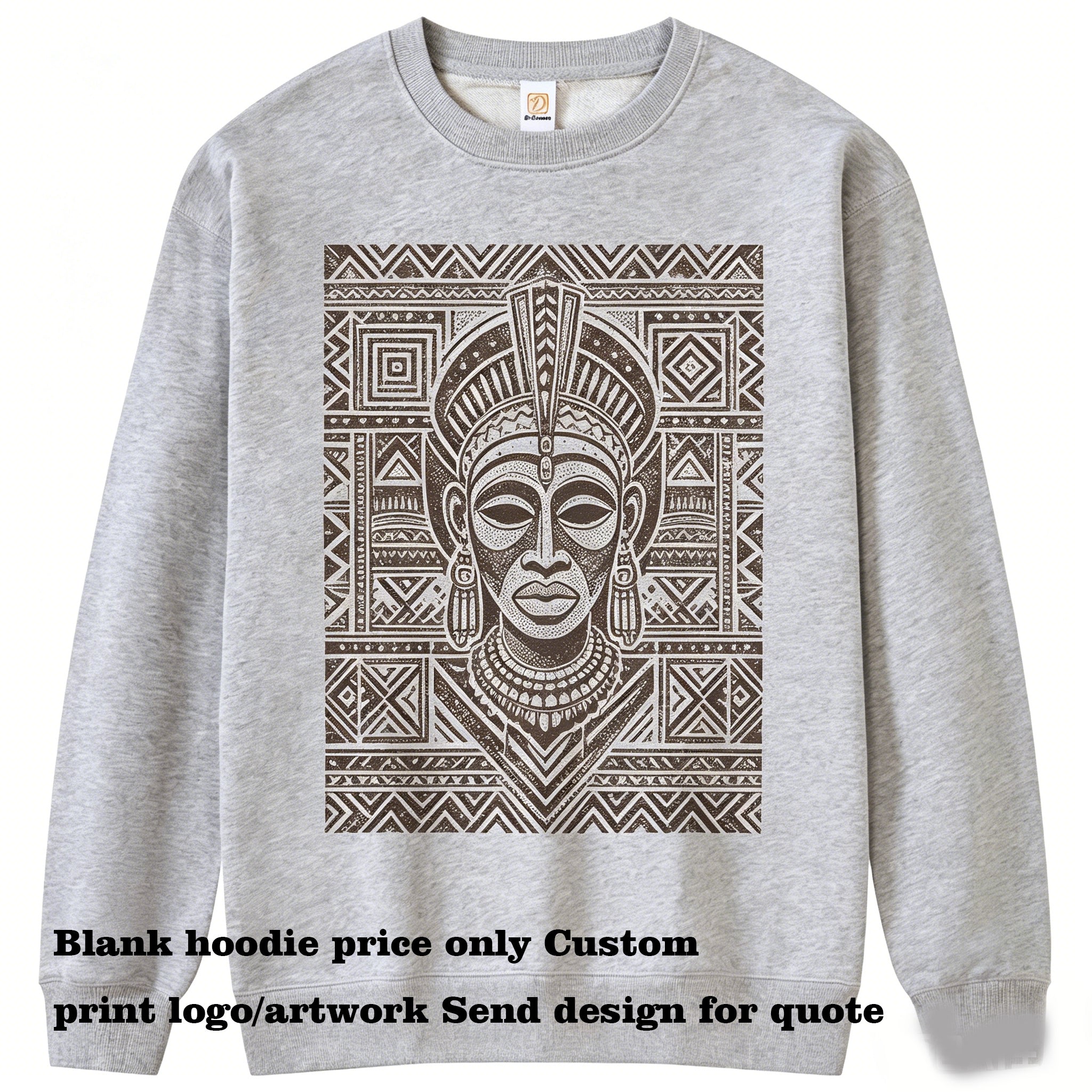 Manufacturer Hoodies Pure Cotton French Style Looped Loose Fitting Slightly Dropped Shoulder Round Neck Pullover Vintage Style