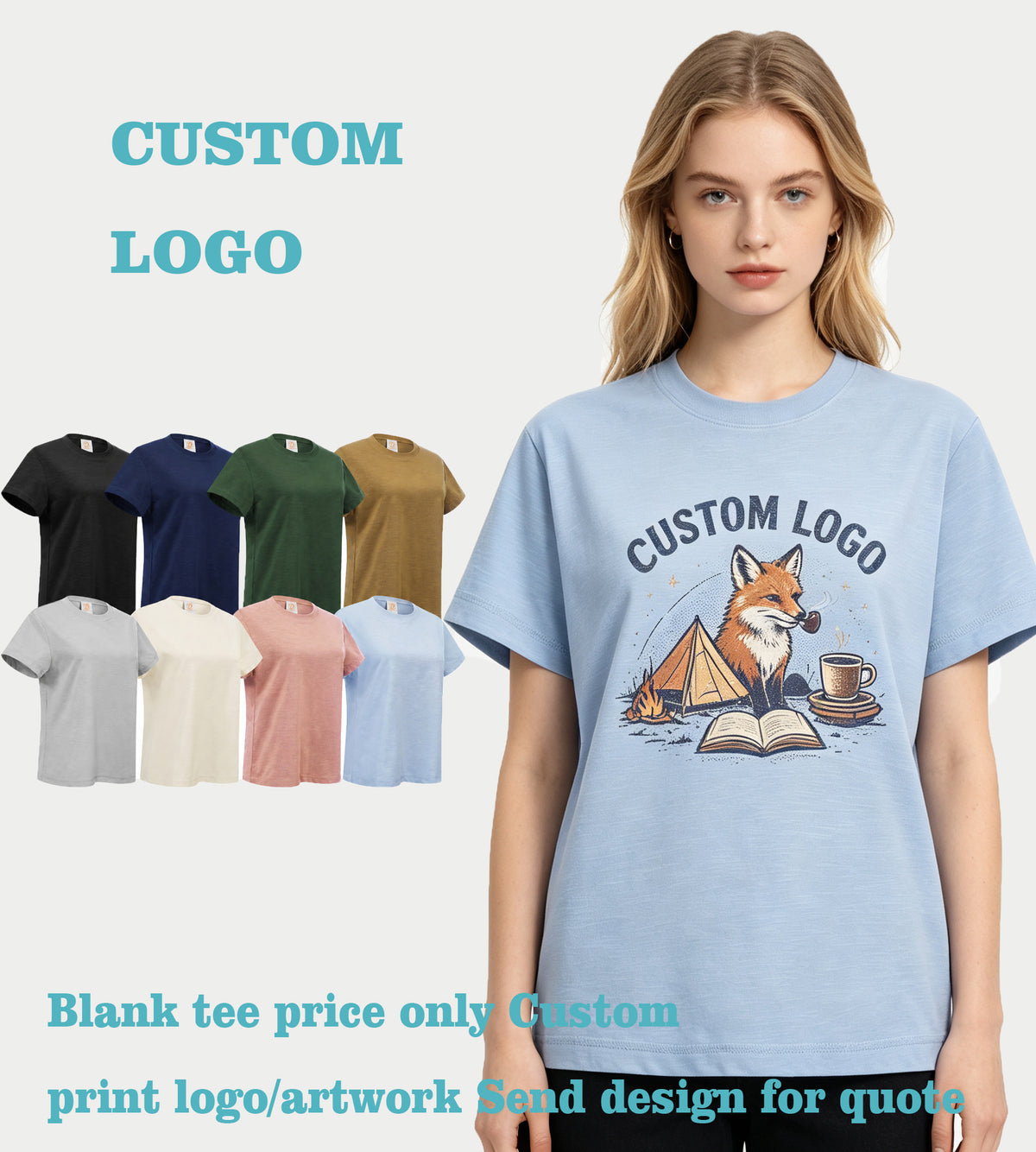 Tshirts High Quality Can Design Patterns for You for Free Women's Short Sleeve Ice Touch Cotton T Shirt Cool and Breathable