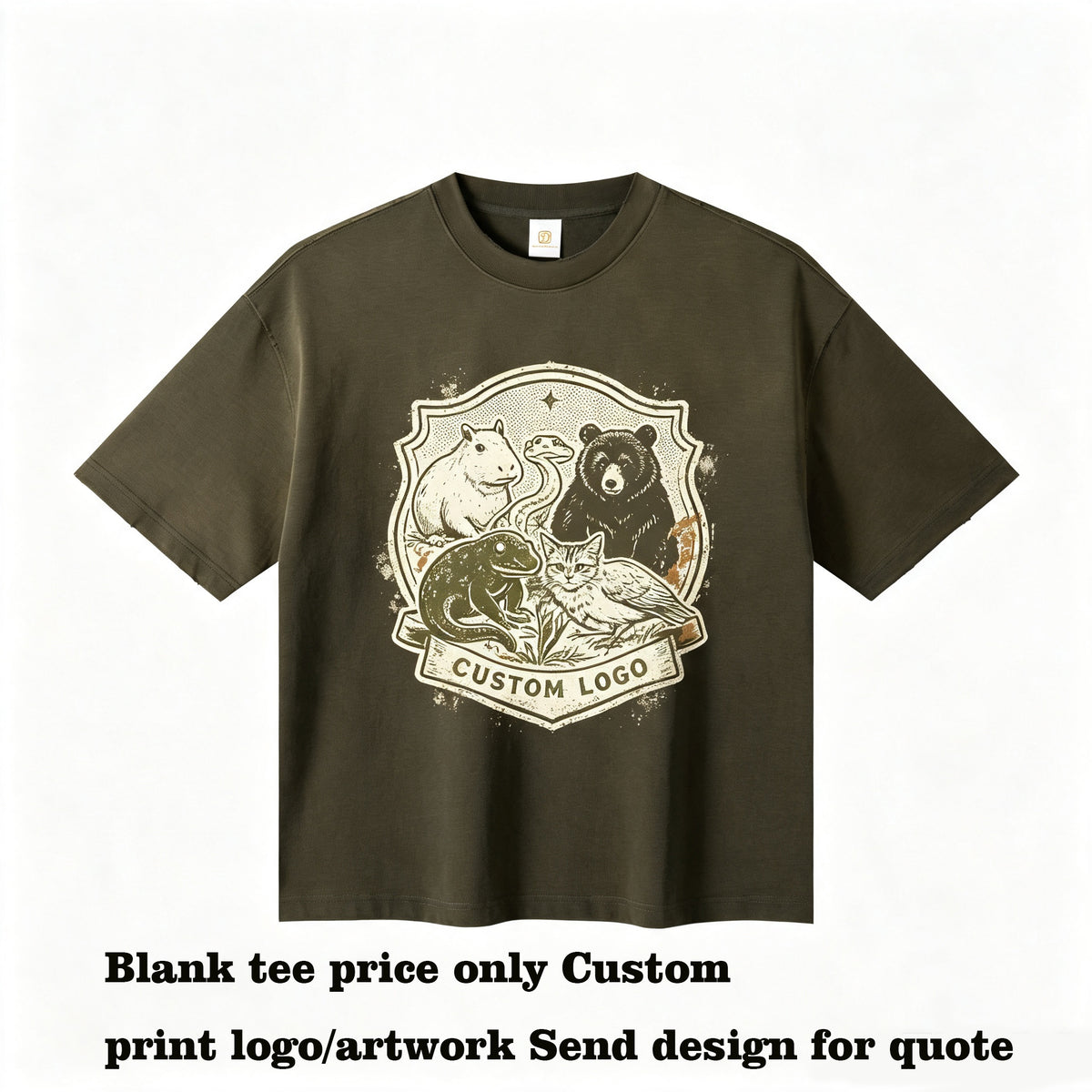 Basic T-shirt Fashion High Quality t Shirts Unisex Heavyduty Torn Washed Water American Style Retro T Shirt Free Sample t Shirt