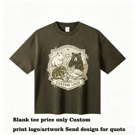 Basic T-shirt Fashion High Quality t Shirts Unisex Heavyduty Torn Washed Water American Style Retro T Shirt Free Sample t Shirt