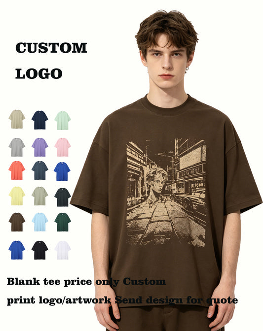 Wholesale 20 Color All Cotton Solid Color Loose Sleeved Short Sleeved t Shirt Large Size Customizable Dimensions and Colors.