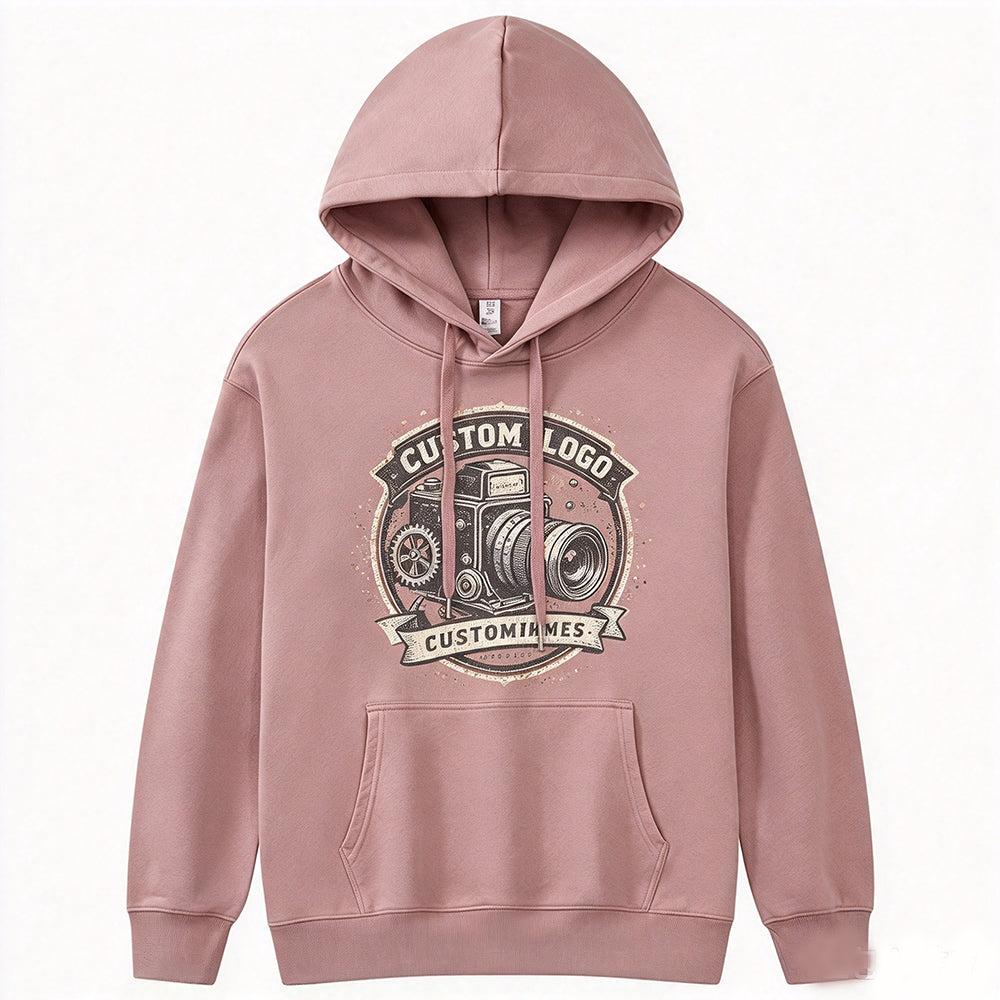 Pure Cotton Loose Fitting Slightly Dropped Shoulder Hooded Pullover Loose Fitting Cotton Casual Brand Hoodie Pullover Hoodie