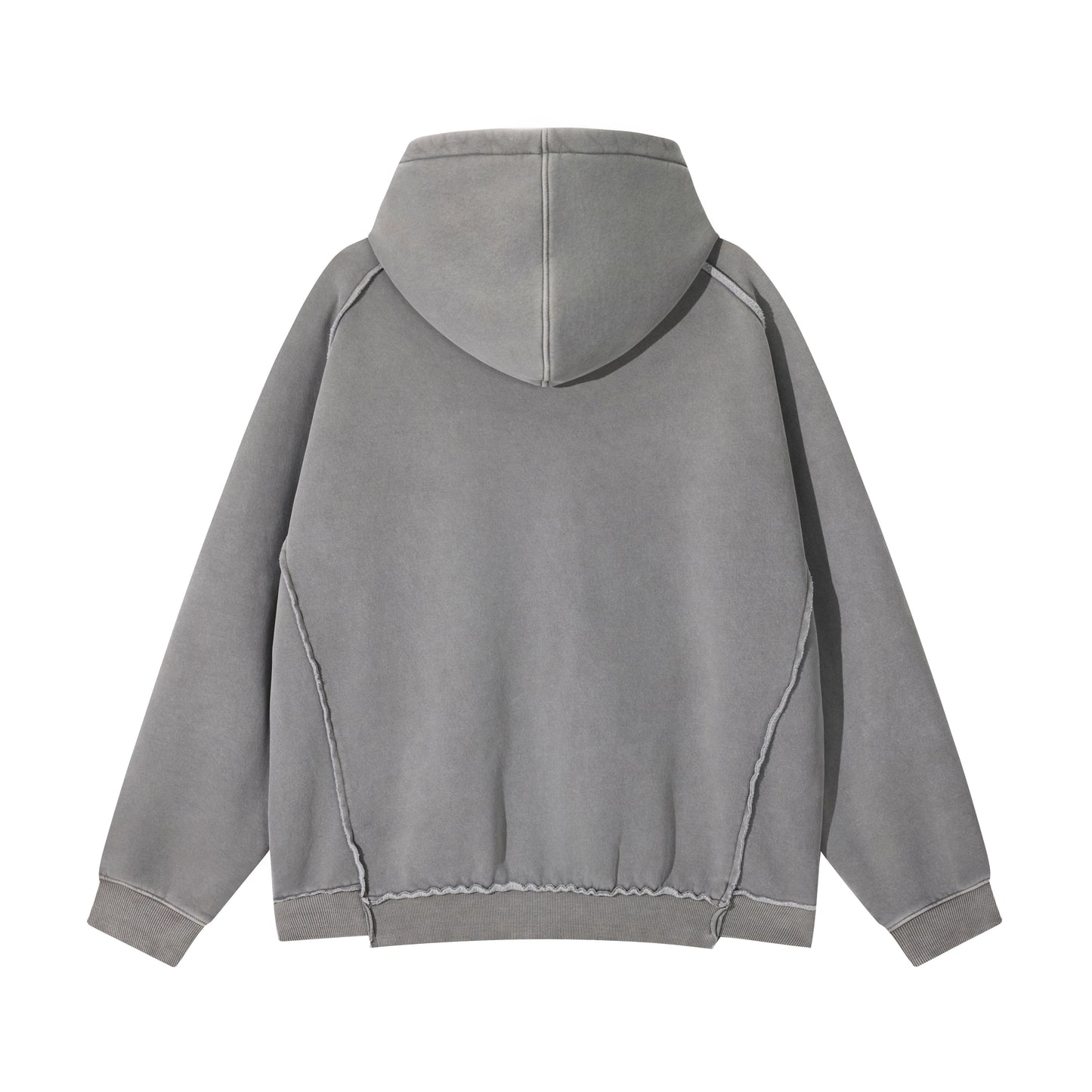 Wholesale Price Hoodies Streetwear Custom Acid Wash Fleece Blank Screen Printed Heavyweight Fashion Drop Shoulder Men's Hoodie