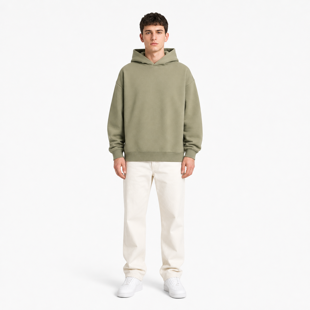 Wholesale 350 Grams Loose Sleeved Invisible Zipper Sweatshirt with Added Insulation Men's Streetwear Fall and Winter Style