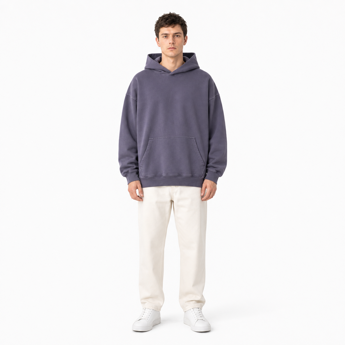 Men 380 Grams Loose Fitting Cotton Casual Brand Clothing Manufacturers Blank Unisex Hoodies Wholesale Worn Out Washed Sweatshirt