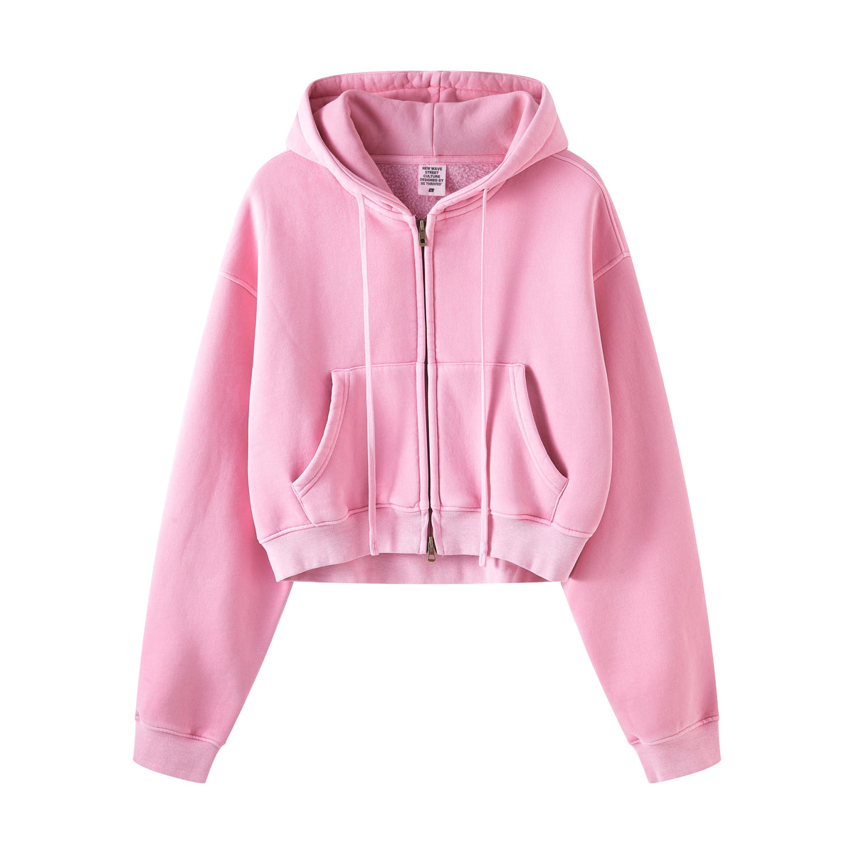 6 Color 360gsm You Can Customize Your Favorite Pattern Water Washed Short Sleeved Low Cut Distressed Zipper Pullover Hoodie