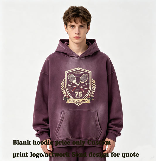 OEM Hoodie Manufacturers Gradient Color Printed Horse Chestnut Loose Hooded Fleece Pullover Vest Hoodie From a Trendy Brand