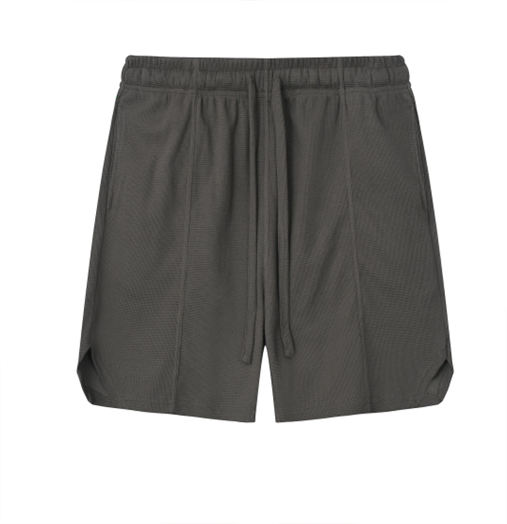 Multiple Processes to Choose From Plain Shorts for Printing Diamond Patterned Waffle Style Casual Flared Shorts Plain Oversized