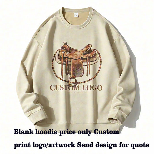 Custom Hoodies 5 Color Hooded Sweatshirt Men's and Women's Version High Street Style Loose Fit Dropped Shoulder Round Neckline