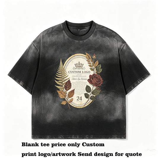 Fashion Summer Version Customize Your Own Exclusive Design Spun Loxboxy Short Sleeved Heavyweight Tshirts Men High Quality