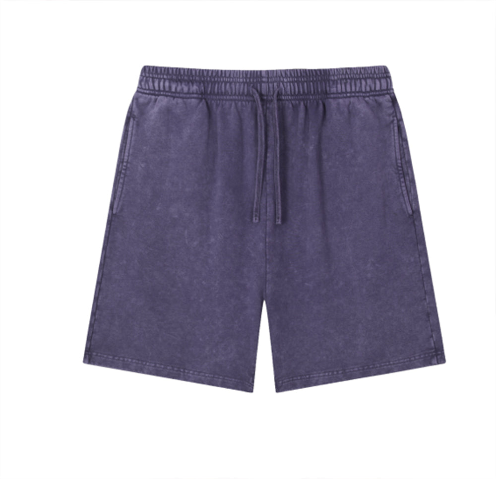 Shorts Manufacture 100% Cotton Washand Spin Horsehead Pattern Retro Style Ripped Style Basic Shorts for Men High Quality